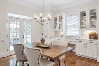 Southern-Inspired Cape Cod Estate on the 15th Hole in Gated on Alpharetta Athletic Club East in Georgia - for sale on GolfHomes.com, golf home, golf lot