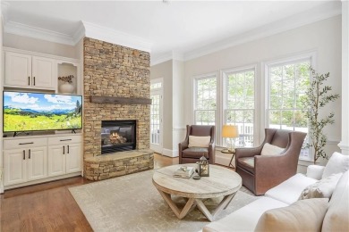 Southern-Inspired Cape Cod Estate on the 15th Hole in Gated on Alpharetta Athletic Club East in Georgia - for sale on GolfHomes.com, golf home, golf lot