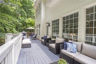 Southern-Inspired Cape Cod Estate on the 15th Hole in Gated on Alpharetta Athletic Club East in Georgia - for sale on GolfHomes.com, golf home, golf lot