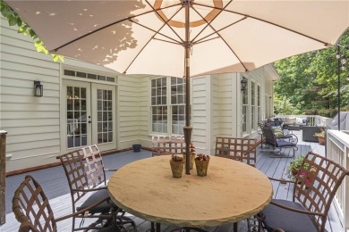 Southern-Inspired Cape Cod Estate on the 15th Hole in Gated on Alpharetta Athletic Club East in Georgia - for sale on GolfHomes.com, golf home, golf lot