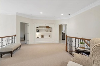 Southern-Inspired Cape Cod Estate on the 15th Hole in Gated on Alpharetta Athletic Club East in Georgia - for sale on GolfHomes.com, golf home, golf lot