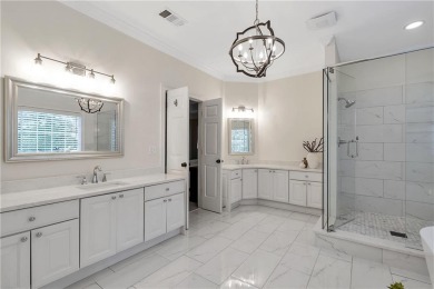 Southern-Inspired Cape Cod Estate on the 15th Hole in Gated on Alpharetta Athletic Club East in Georgia - for sale on GolfHomes.com, golf home, golf lot