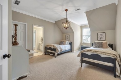 Southern-Inspired Cape Cod Estate on the 15th Hole in Gated on Alpharetta Athletic Club East in Georgia - for sale on GolfHomes.com, golf home, golf lot
