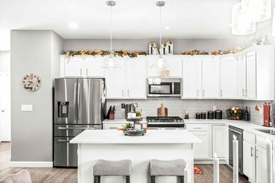 Welcome home to this Fox Creek gem built in 2021-where style on The Den at Fox Creek in Illinois - for sale on GolfHomes.com, golf home, golf lot