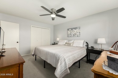 Welcome home to this charming end unit in the active adult Sun on  in Arizona - for sale on GolfHomes.com, golf home, golf lot