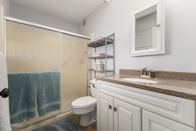 Welcome home to this charming end unit in the active adult Sun on  in Arizona - for sale on GolfHomes.com, golf home, golf lot