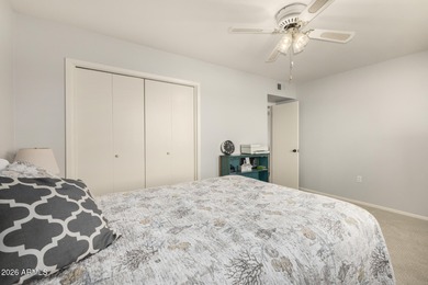 Welcome home to this charming end unit in the active adult Sun on  in Arizona - for sale on GolfHomes.com, golf home, golf lot