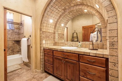 Gated courtyard leads you into a spacious, split floor plan on Bloomington Country Club in Utah - for sale on GolfHomes.com, golf home, golf lot