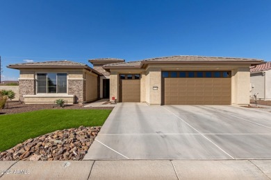 This Nearly NEW home features an amazing backyard with multiple on Tuscany Falls At Pebble Creek in Arizona - for sale on GolfHomes.com, golf home, golf lot