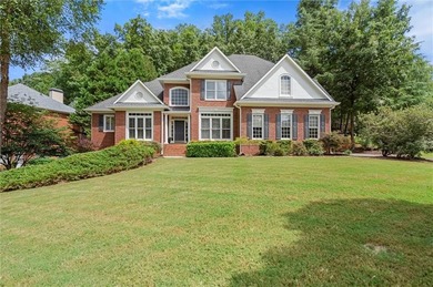 Fall is in the air, and this home frames the season on Woodmont Golf and Country Club in Georgia - for sale on GolfHomes.com, golf home, golf lot