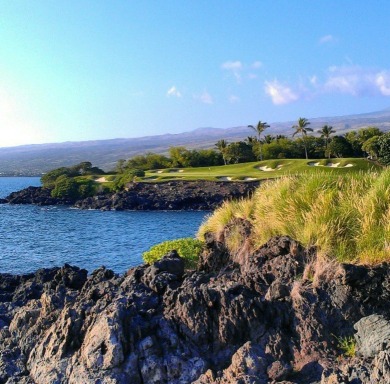 Perched along the 7th hole of the beloved Arnold Palmer-designed on Hapuna Golf Course in Hawaii - for sale on GolfHomes.com, golf home, golf lot