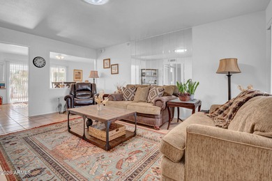 The inside features of this home include no popcorn ceilings on Sun City Lakes West and East in Arizona - for sale on GolfHomes.com, golf home, golf lot