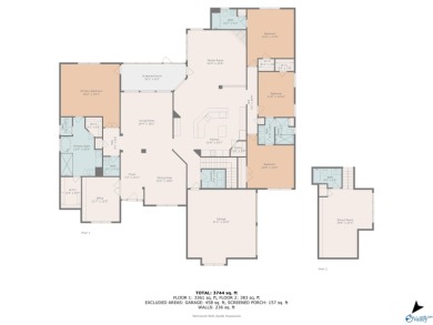 Lakefront lot in desirable Hampton Cove! 4 bedrooms 4 baths on Hampton Cove Golf Course in Alabama - for sale on GolfHomes.com, golf home, golf lot