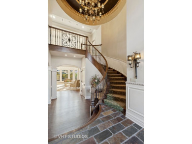 This exquisite custom beauty can be found in the gorgeous on Woodstock Country Club in Illinois - for sale on GolfHomes.com, golf home, golf lot