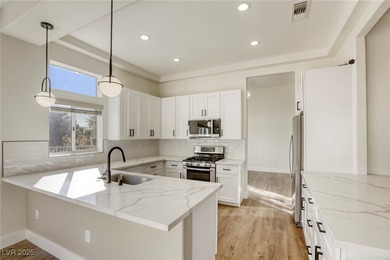 GOLF COURSE + MOUNTAIN VIEWS! Stunning single-story townhome on Highland Falls Golf Club in Nevada - for sale on GolfHomes.com, golf home, golf lot