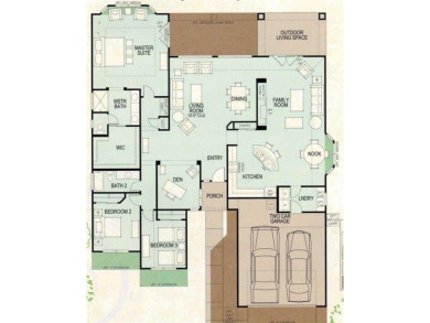 Charming 3-bedroom Trova with extended golf cart garage and on Wildhorse Golf Club of Robson Ranch in Texas - for sale on GolfHomes.com, golf home, golf lot