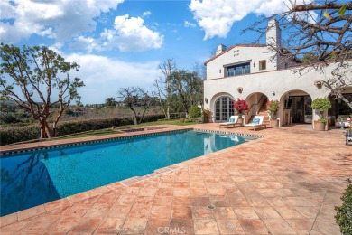 Ambiance of a Santa Barbara Spanish-style estate with panoramic on Shady Canyon Golf Club in California - for sale on GolfHomes.com, golf home, golf lot