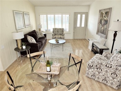 Charming and expanded one-bedroom, one-bathroom cottage nestled on Leisure World Seal Beach Golf Course in California - for sale on GolfHomes.com, golf home, golf lot