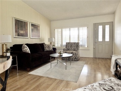 Charming and expanded one-bedroom, one-bathroom cottage nestled on Leisure World Seal Beach Golf Course in California - for sale on GolfHomes.com, golf home, golf lot