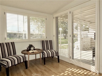Charming and expanded one-bedroom, one-bathroom cottage nestled on Leisure World Seal Beach Golf Course in California - for sale on GolfHomes.com, golf home, golf lot