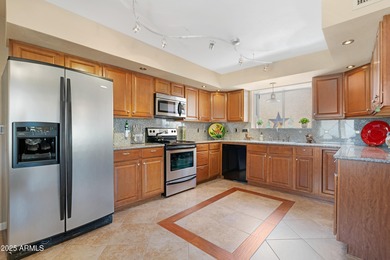 Come see the beautiful sunset views of the golf course and lake on Cottonwood Country Club in Arizona - for sale on GolfHomes.com, golf home, golf lot