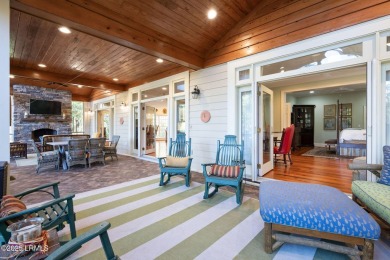 Infused with Southern charm, this custom-built home seamlessly on Old Tabby Links on Spring Island in South Carolina - for sale on GolfHomes.com, golf home, golf lot