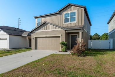 Built in 2021, this 3 bedroom, 2.5 bathroom home in the highly on The Links of Lake Bernadette in Florida - for sale on GolfHomes.com, golf home, golf lot