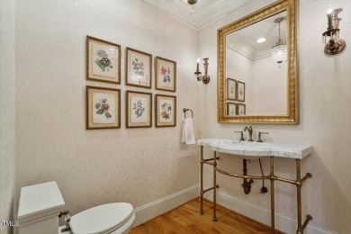 Step into timeless elegance at 801 Pinehurst Drive--a on Chapel Hill Country Club in North Carolina - for sale on GolfHomes.com, golf home, golf lot