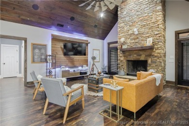 This stunning mountain farmhouse blends rustic charm with modern on Upland Trace Golf Course in North Carolina - for sale on GolfHomes.com, golf home, golf lot