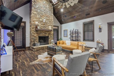 This stunning mountain farmhouse blends rustic charm with modern on Upland Trace Golf Course in North Carolina - for sale on GolfHomes.com, golf home, golf lot