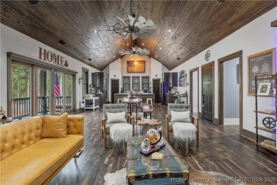 This stunning mountain farmhouse blends rustic charm with modern on Upland Trace Golf Course in North Carolina - for sale on GolfHomes.com, golf home, golf lot