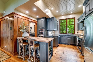 Perched at 4,600' along the ridgeline, this classic rustic home on Balsam Mountain Preserve in North Carolina - for sale on GolfHomes.com, golf home, golf lot