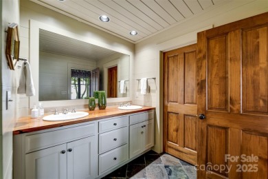 Perched at 4,600' along the ridgeline, this classic rustic home on Balsam Mountain Preserve in North Carolina - for sale on GolfHomes.com, golf home, golf lot