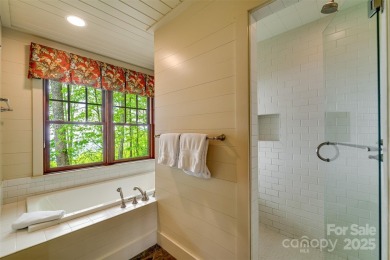 Perched at 4,600' along the ridgeline, this classic rustic home on Balsam Mountain Preserve in North Carolina - for sale on GolfHomes.com, golf home, golf lot