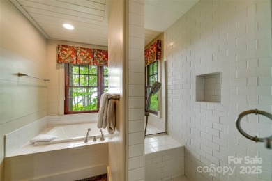 Perched at 4,600' along the ridgeline, this classic rustic home on Balsam Mountain Preserve in North Carolina - for sale on GolfHomes.com, golf home, golf lot