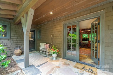 Perched at 4,600' along the ridgeline, this classic rustic home on Balsam Mountain Preserve in North Carolina - for sale on GolfHomes.com, golf home, golf lot