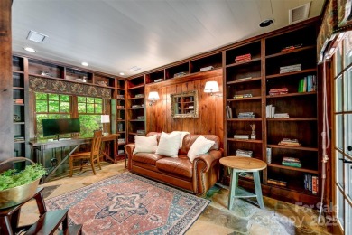 Perched at 4,600' along the ridgeline, this classic rustic home on Balsam Mountain Preserve in North Carolina - for sale on GolfHomes.com, golf home, golf lot