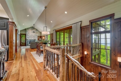 Perched at 4,600' along the ridgeline, this classic rustic home on Balsam Mountain Preserve in North Carolina - for sale on GolfHomes.com, golf home, golf lot