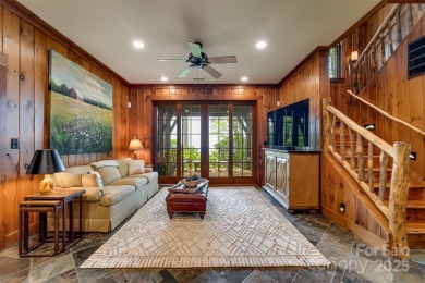 Perched at 4,600' along the ridgeline, this classic rustic home on Balsam Mountain Preserve in North Carolina - for sale on GolfHomes.com, golf home, golf lot