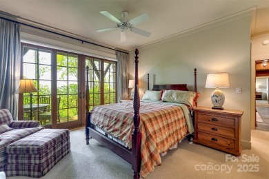 Perched at 4,600' along the ridgeline, this classic rustic home on Balsam Mountain Preserve in North Carolina - for sale on GolfHomes.com, golf home, golf lot