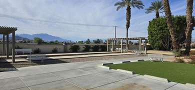 Welcome to this inviting two-bedroom, one-bath end unit condo on Indian Palms Country Club and Resort in California - for sale on GolfHomes.com, golf home, golf lot