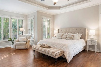 Modern luxury meets classic Southern charm in this iconic Laurel on Laurel Springs Golf Club in Georgia - for sale on GolfHomes.com, golf home, golf lot