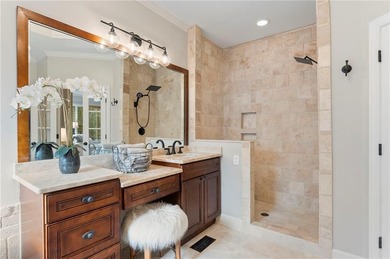 Modern luxury meets classic Southern charm in this iconic Laurel on Laurel Springs Golf Club in Georgia - for sale on GolfHomes.com, golf home, golf lot