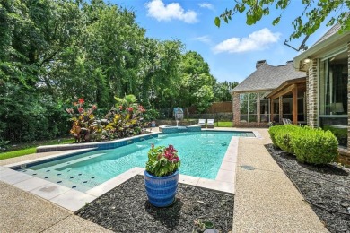 SANDERS CUSTOM HOME WITH A PRIVATE BACKYARD SANCTUARY IN on Bridlewood Golf Course in Texas - for sale on GolfHomes.com, golf home, golf lot