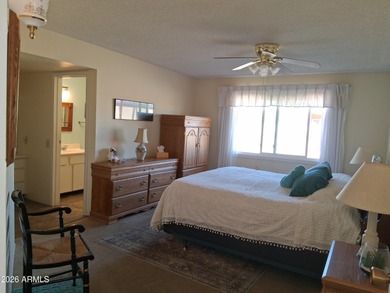 Rare 3-bedroom townhouse with an oversized private backyard! on Sun City Lakes West and East in Arizona - for sale on GolfHomes.com, golf home, golf lot