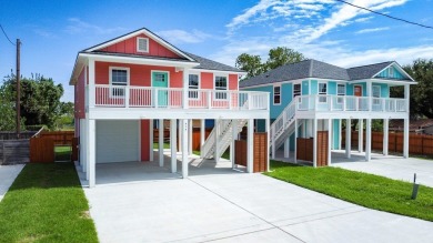 The home is elevated on pilings to allow for covered parking and on Rockport Country Club in Texas - for sale on GolfHomes.com, golf home, golf lot