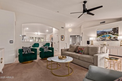 Imagine having your morning coffee  on your covered patio on Tuscany Falls At Pebble Creek in Arizona - for sale on GolfHomes.com, golf home, golf lot