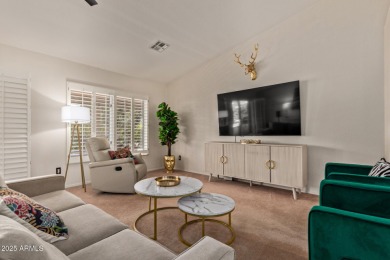 Imagine having your morning coffee  on your covered patio on Tuscany Falls At Pebble Creek in Arizona - for sale on GolfHomes.com, golf home, golf lot