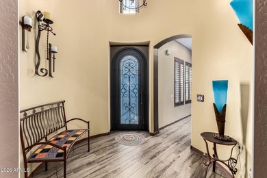 Charming Spanish-style single-level pool home in the heart of on Verrado Golf Club  in Arizona - for sale on GolfHomes.com, golf home, golf lot