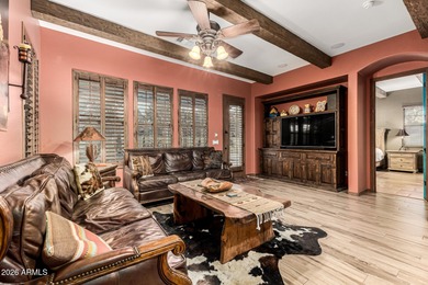 Charming Spanish-style single-level pool home in the heart of on Verrado Golf Club  in Arizona - for sale on GolfHomes.com, golf home, golf lot